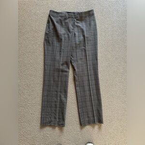 Lafayette 148 New York Gray Plaid Trousers